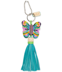 Consuela Aqua Butterfly Charm-Keychains-Deadwood South Boutique & Company-Deadwood South Boutique, Women's Fashion Boutique in Henderson, TX