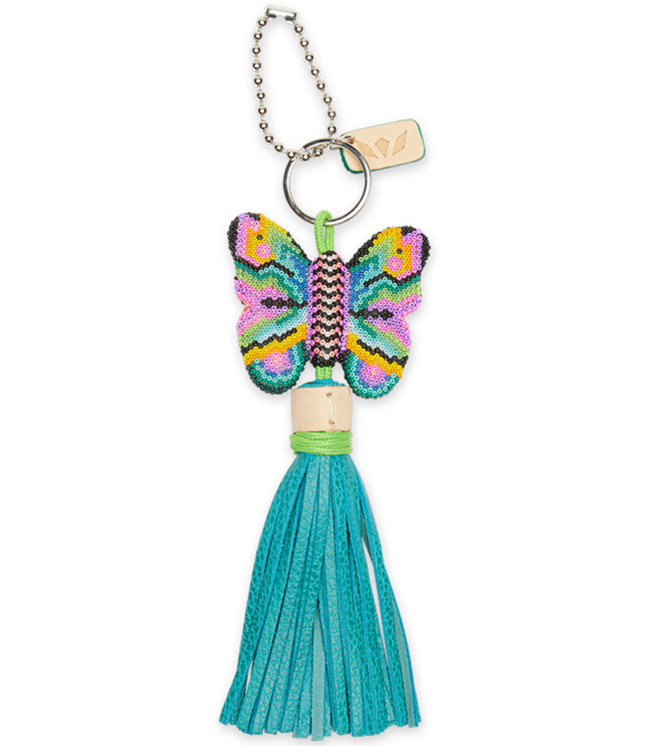 Consuela Aqua Butterfly Charm-Keychains-Consuela-Deadwood South Boutique, Women's Fashion Boutique in Henderson, TX