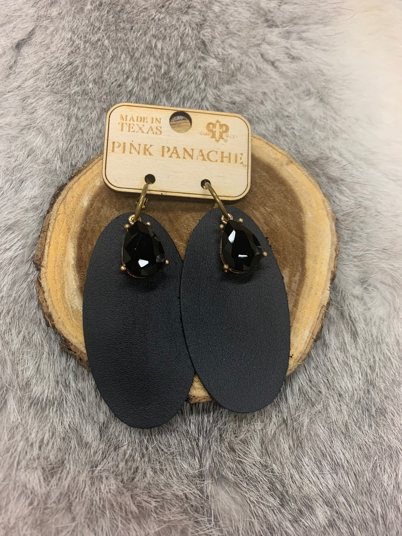 Pink Panache Leather Earrings-Earrings-Deadwood South Boutique & Company-Deadwood South Boutique, Women's Fashion Boutique in Henderson, TX