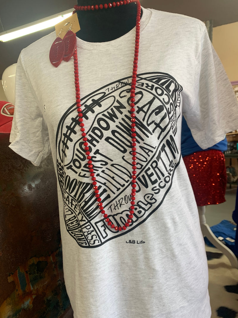 Football First Downs Graphic Tee-Graphic Tee's-Deadwood South Boutique & Company-Deadwood South Boutique, Women's Fashion Boutique in Henderson, TX