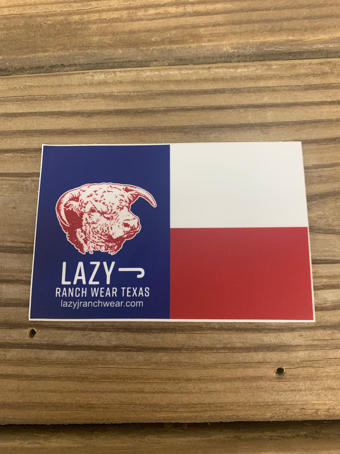 Lazy J Texas Flag Sticker-stickers-Deadwood South Boutique & Company-Deadwood South Boutique, Women's Fashion Boutique in Henderson, TX