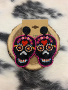 The Sugar Skull Black Earrings-Earrings-Deadwood South Boutique & Company-Deadwood South Boutique, Women's Fashion Boutique in Henderson, TX