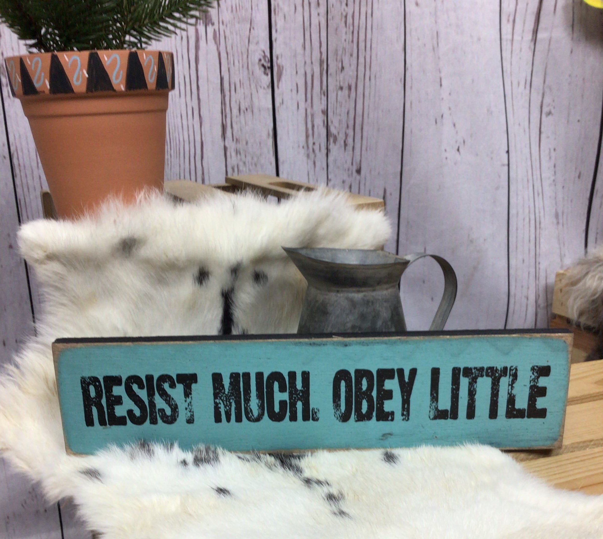 Resist Much Obey Little Sign-Home Decor & Gifts-Deadwood South Boutique & Company-Deadwood South Boutique, Women's Fashion Boutique in Henderson, TX