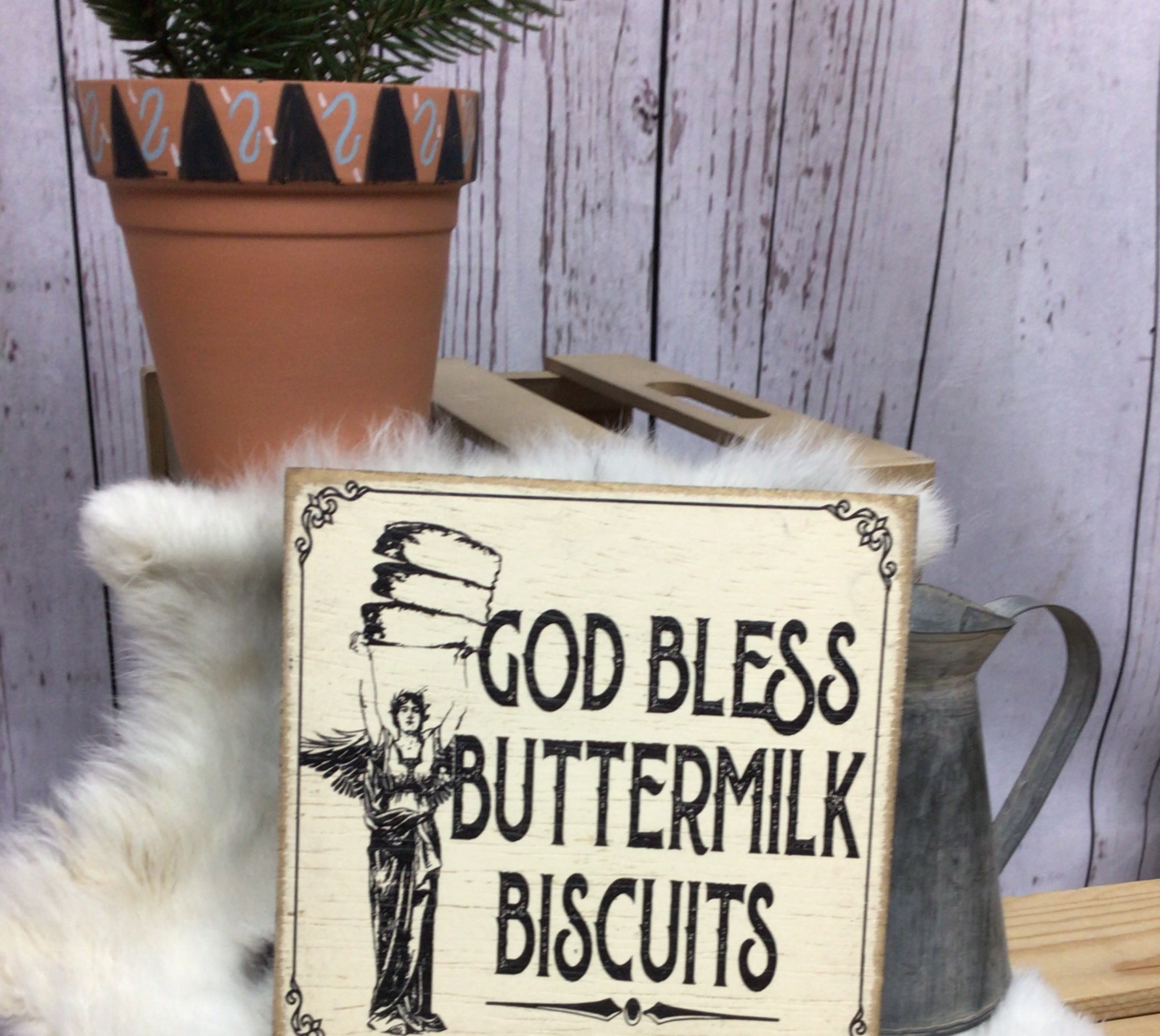 Buttermilk Biscuits Sign-Home Decor & Gifts-Deadwood South Boutique & Company-Deadwood South Boutique, Women's Fashion Boutique in Henderson, TX