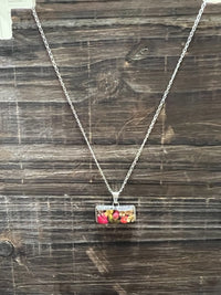 Sterling Silver Dried Flower Necklace-Necklaces-Deadwood South Boutique & Company-Deadwood South Boutique, Women's Fashion Boutique in Henderson, TX