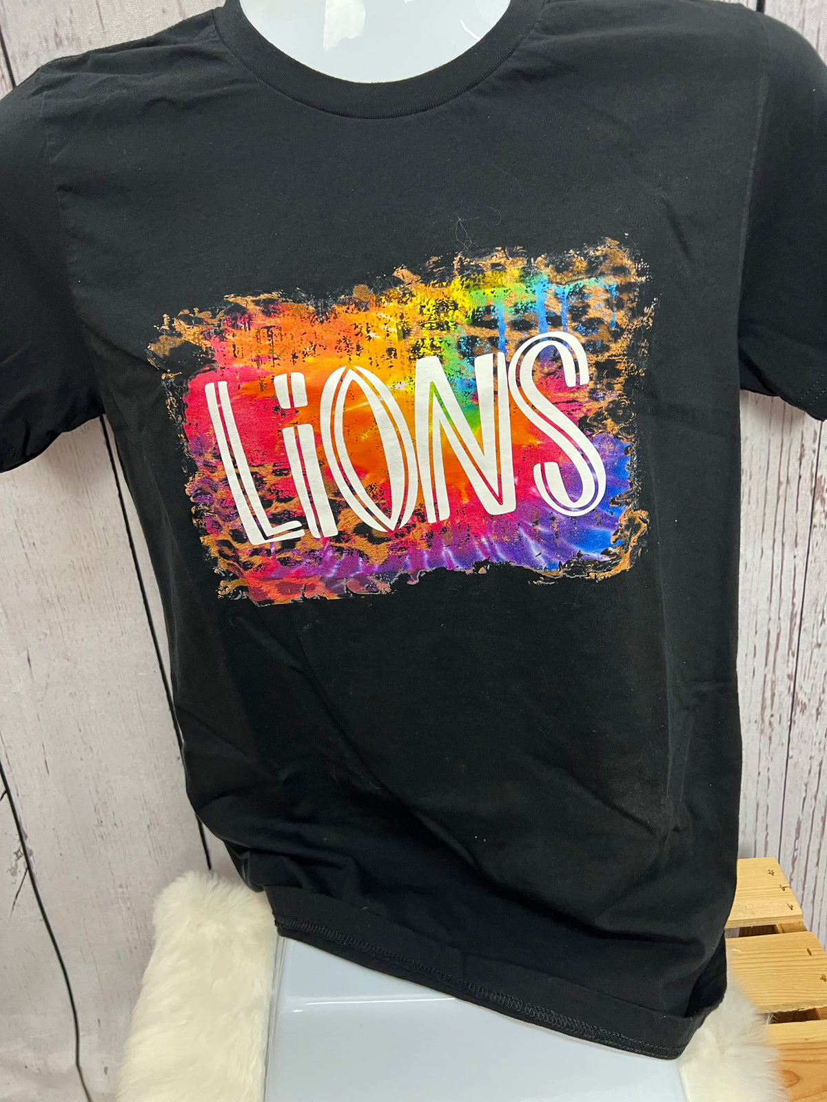 Lions Rainbow Graphic Tee-Graphic Tee's-Deadwood South Boutique & Company-Deadwood South Boutique, Women's Fashion Boutique in Henderson, TX