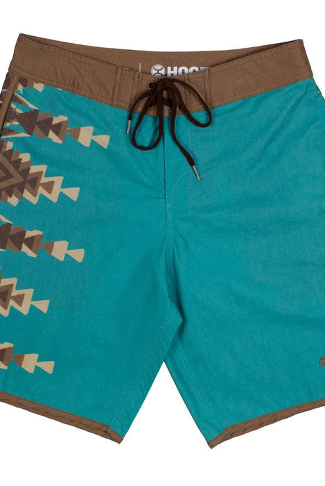 Hooey Shaka Turquoise & Brown Shorts-Shorts-Deadwood South Boutique & Company-Deadwood South Boutique, Women's Fashion Boutique in Henderson, TX