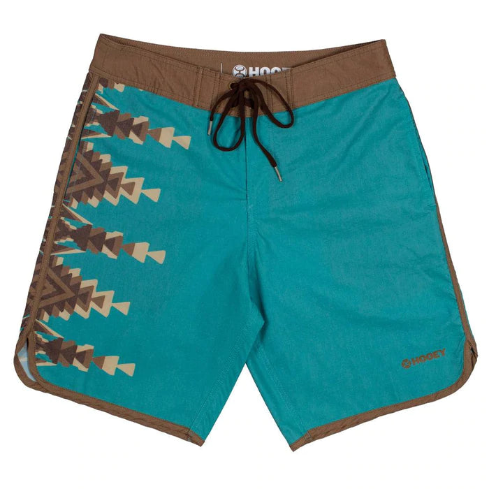 Hooey Shaka Turquoise & Brown Shorts-Apparel & Accessories-Deadwood South Boutique & Company-Deadwood South Boutique, Women's Fashion Boutique in Henderson, TX