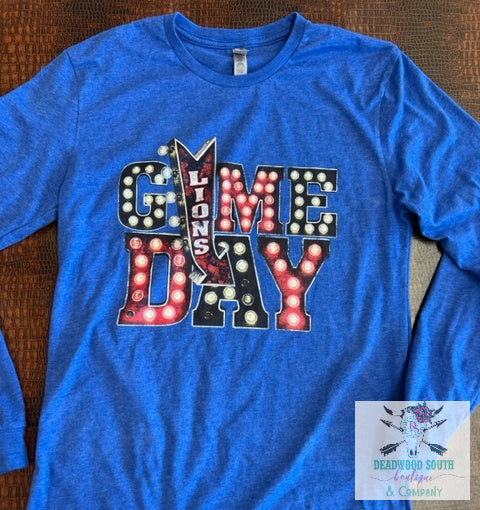 Game Day Longsleeve Graphic Tee-Graphic Tees-Deadwood South Boutique & Company-Deadwood South Boutique, Women's Fashion Boutique in Henderson, TX