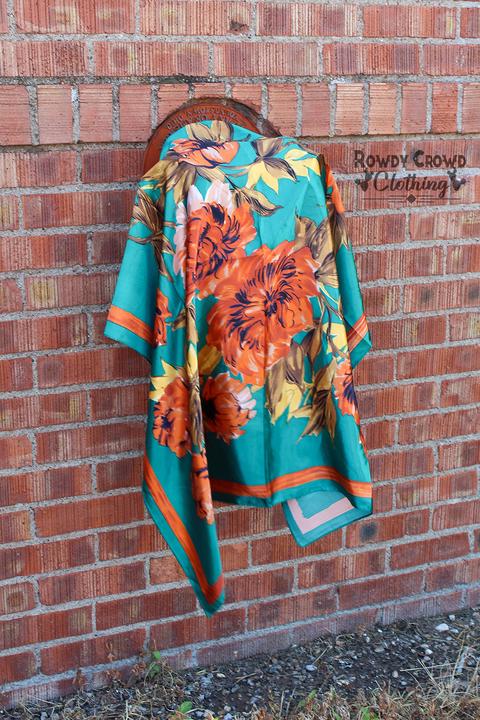 Orange Floral Wild Rag-Wild Rags-Deadwood South Boutique & Company-Deadwood South Boutique, Women's Fashion Boutique in Henderson, TX