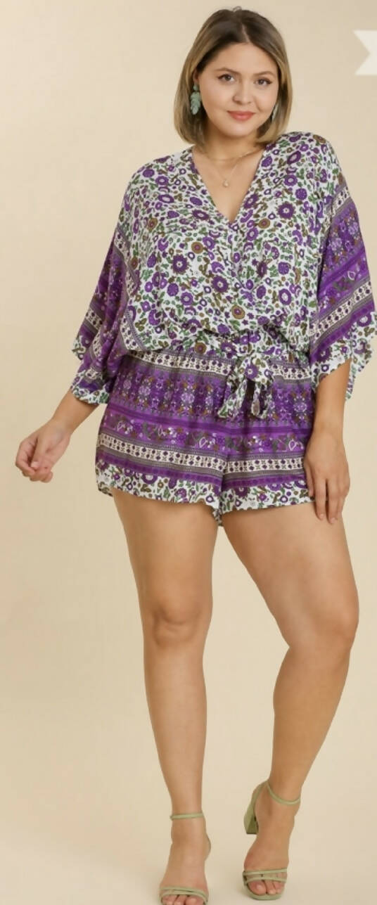 Jasmine Romper-Jumpsuits + Rompers-Vintage Cowgirl-Deadwood South Boutique, Women's Fashion Boutique in Henderson, TX