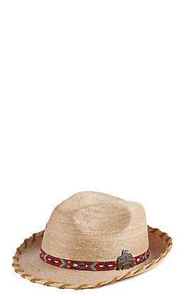 Kelsey Tan Laced Palm Fedora-Deadwood South Boutique & Company-Deadwood South Boutique, Women's Fashion Boutique in Henderson, TX