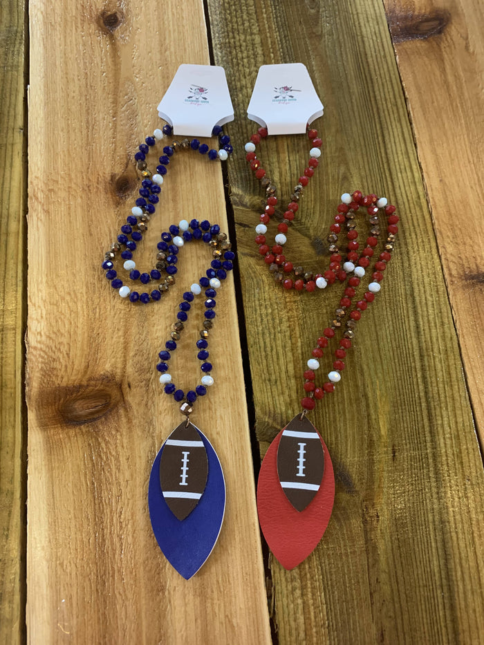Football Necklaces-Necklaces-Deadwood South Boutique & Company-Deadwood South Boutique, Women's Fashion Boutique in Henderson, TX