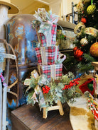 Plaid Present Centerpiece-Home Decor-The Sassy Front Porch-Deadwood South Boutique, Women's Fashion Boutique in Henderson, TX