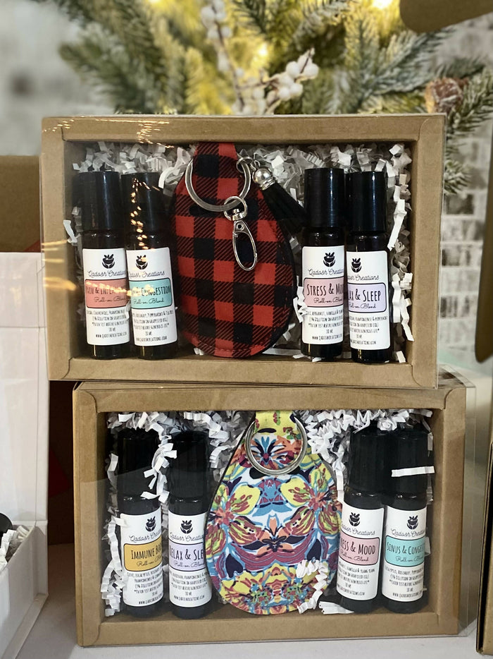 Essential Oil Quad with Holder Gift Box-Gift Box-Qadosh Creations-Deadwood South Boutique, Women's Fashion Boutique in Henderson, TX