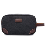 Canvas & Leather Dopp Kit Travel Bag