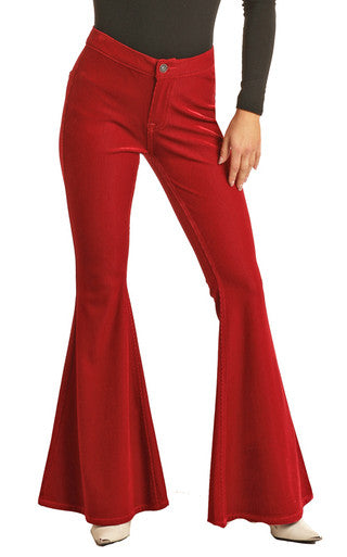 Rock & Roll Red Corduroy Bell Bottoms-Jeans-Deadwood South Boutique & Company-Deadwood South Boutique, Women's Fashion Boutique in Henderson, TX