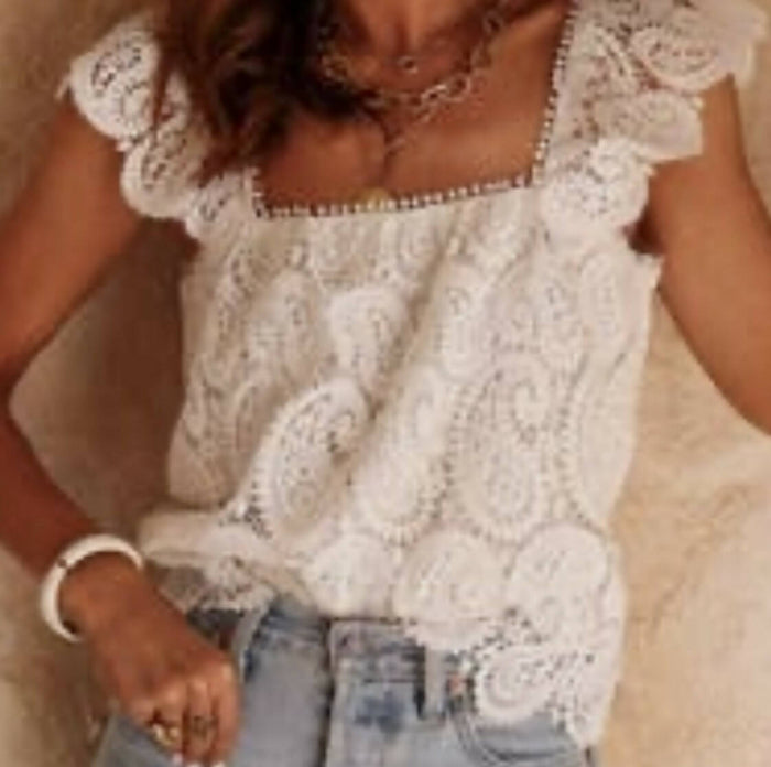 Dreamy Lace Crochet Top-Vintage Cowgirl-Deadwood South Boutique, Women's Fashion Boutique in Henderson, TX