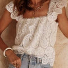 Dreamy Lace Crochet Top-Tanks-Vintage Cowgirl-Deadwood South Boutique, Women's Fashion Boutique in Henderson, TX