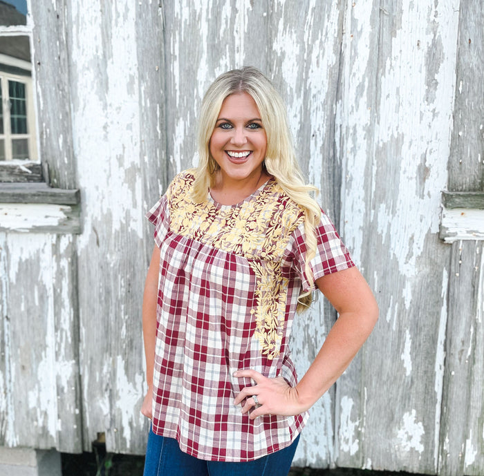 The Lark Top-Short Sleeves-Deadwood South Boutique & Company-Deadwood South Boutique, Women's Fashion Boutique in Henderson, TX