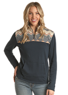 Rock & Roll Half Zip French Terry Pullover-Sweaters-Deadwood South Boutique & Company-Deadwood South Boutique, Women's Fashion Boutique in Henderson, TX