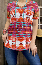 Hot to Trott Top-Short Sleeves-Vintage Cowgirl-Deadwood South Boutique, Women's Fashion Boutique in Henderson, TX