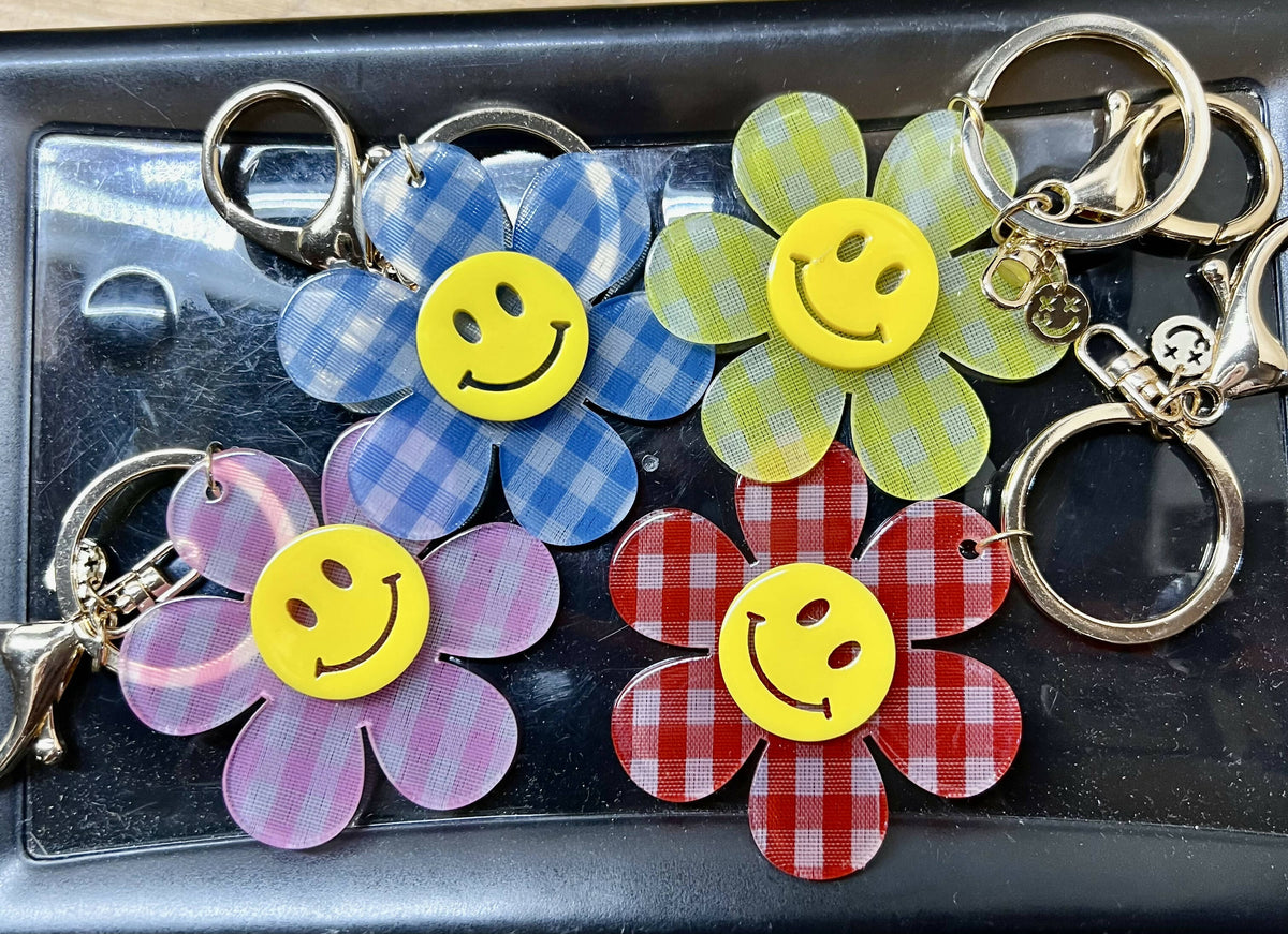 Smiley Face Keychains-Keychains-Vintage Cowgirl-Deadwood South Boutique, Women's Fashion Boutique in Henderson, TX