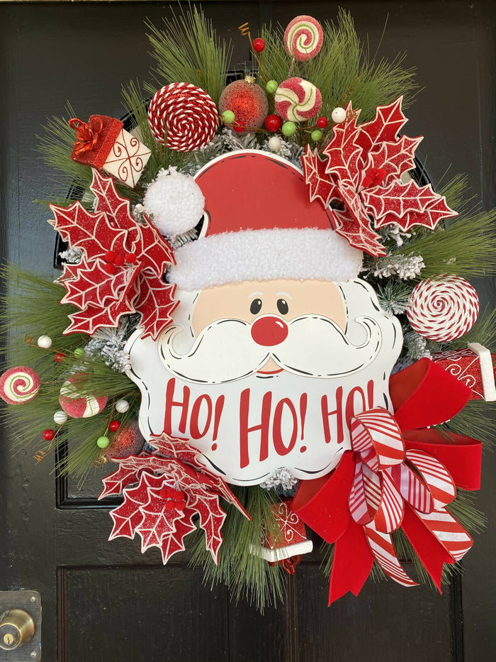 Santa Wreath-Home Decor-The Sassy Front Porch-Deadwood South Boutique, Women's Fashion Boutique in Henderson, TX