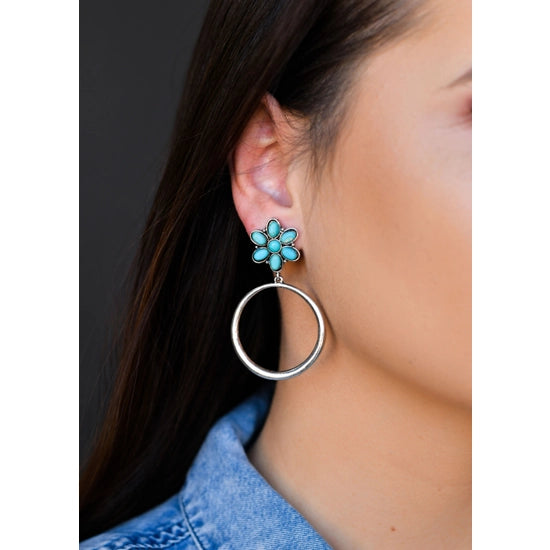 The Rowdy Silver Hoop Fashion Earrings-Earrings-Deadwood South Boutique & Company-Deadwood South Boutique, Women's Fashion Boutique in Henderson, TX