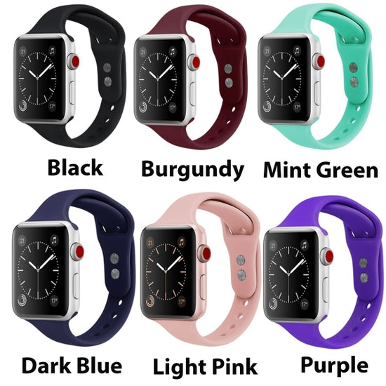 Silicone Slim Apple Watch Bands-Watch Bands-Deadwood South Boutique & Company-Deadwood South Boutique, Women's Fashion Boutique in Henderson, TX