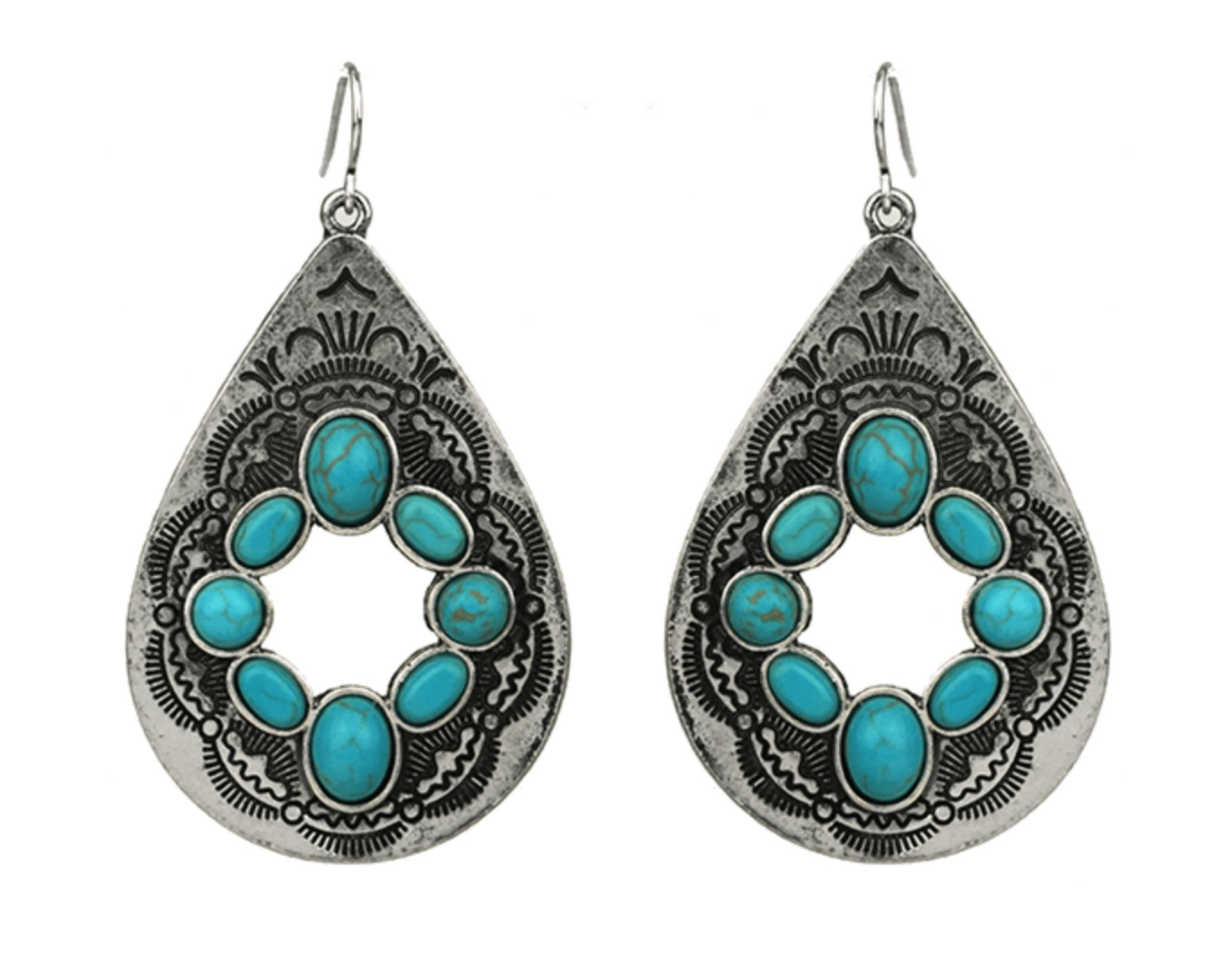 Concho Stone Earrings - Deadwood South Boutique & Company LLC