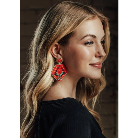 The Red Beauty Earrings-Earrings-Deadwood South Boutique & Company-Deadwood South Boutique, Women's Fashion Boutique in Henderson, TX
