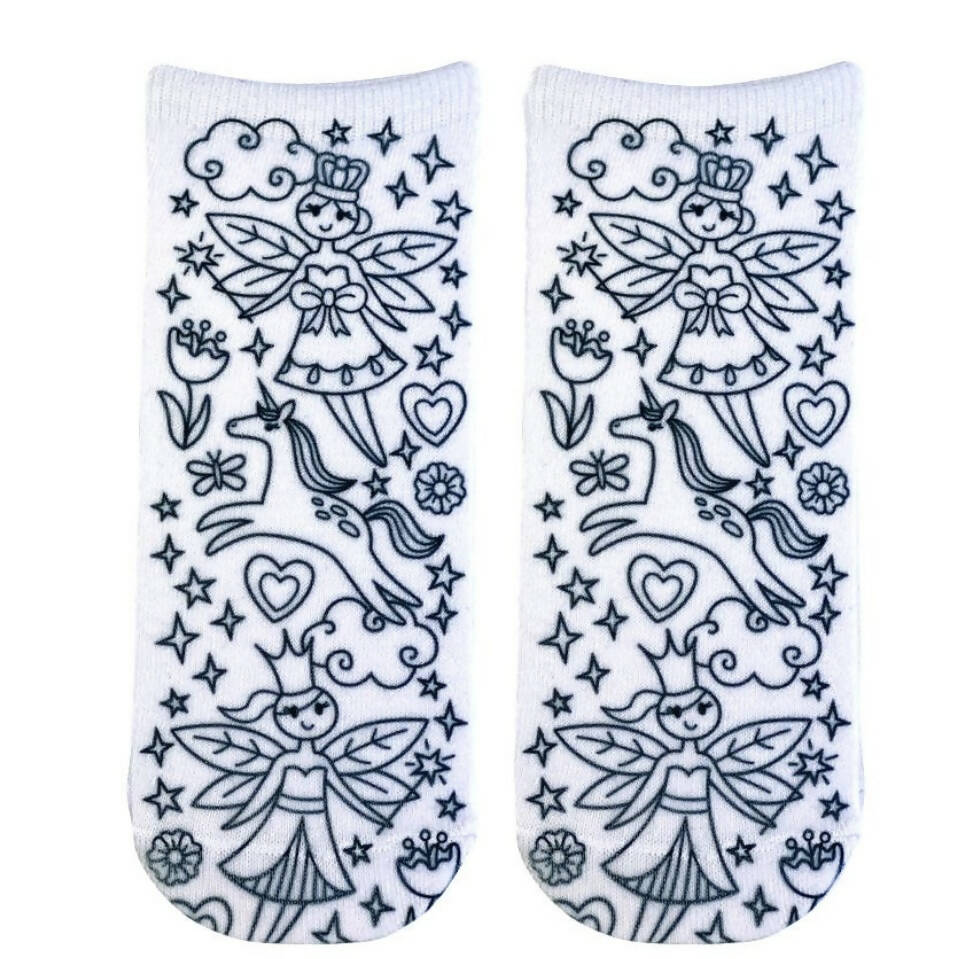 Fairy Princess Coloring Socks - Deadwood South Boutique & Company LLC