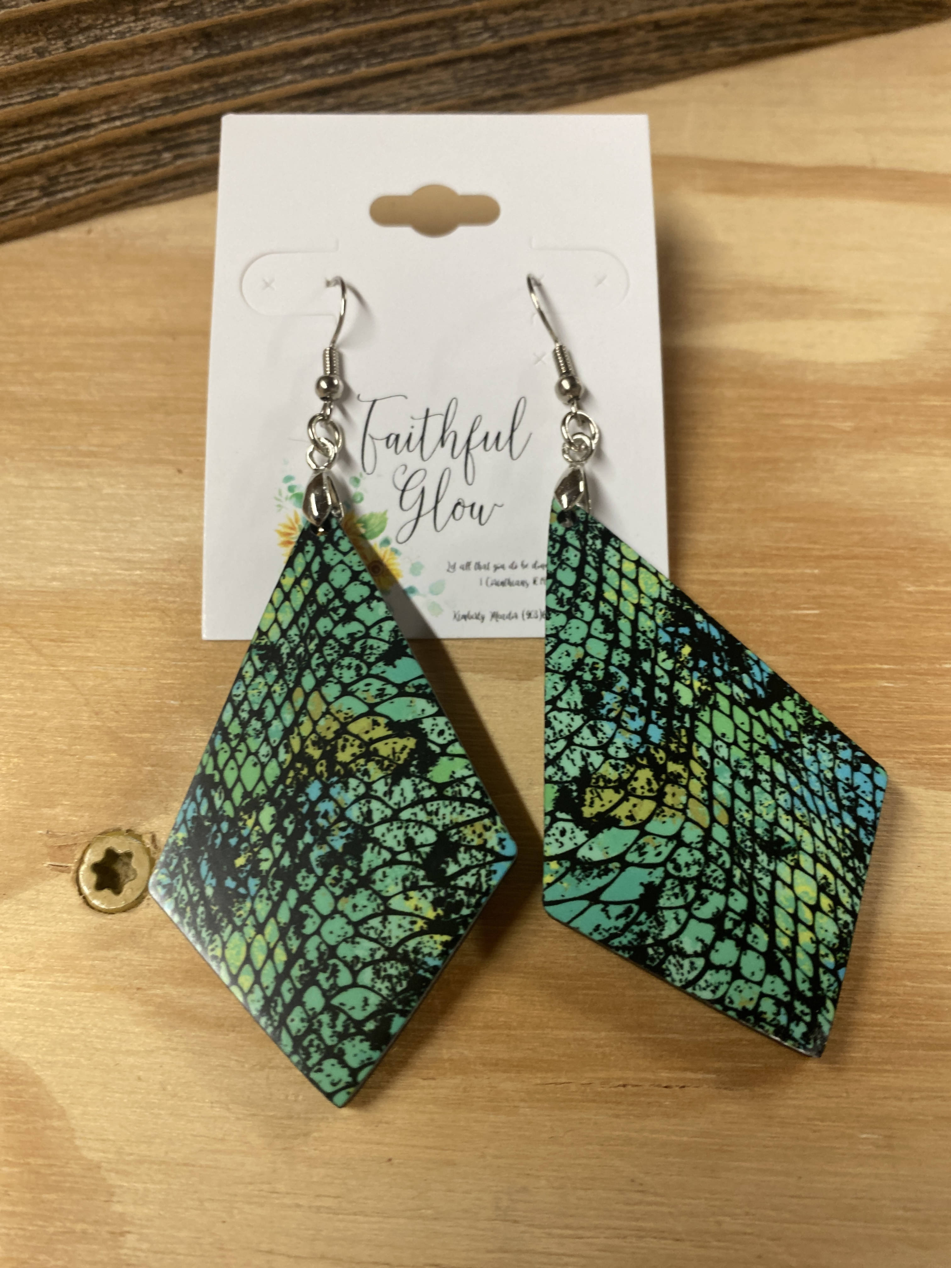 Sublimated Diamond Earrings-Earrings-Faithful Glow-Deadwood South Boutique, Women's Fashion Boutique in Henderson, TX