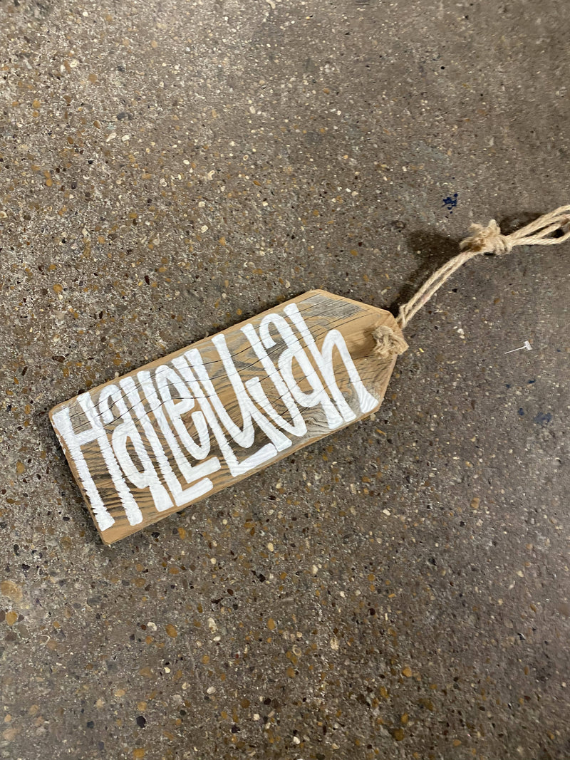 Hallelujah door tag-Wood decor-Checkered Chick Creations-Deadwood South Boutique, Women's Fashion Boutique in Henderson, TX