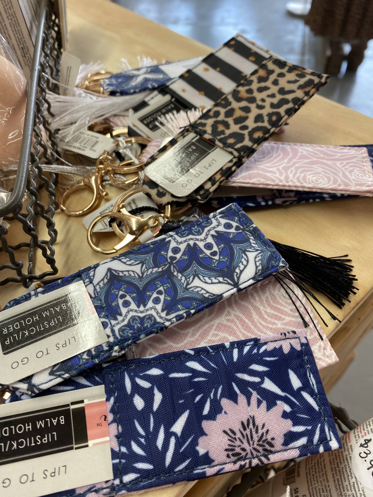 Lipstick/Lip Balm Holder Keychain W/Tassel - Deadwood South Boutique & Company LLC