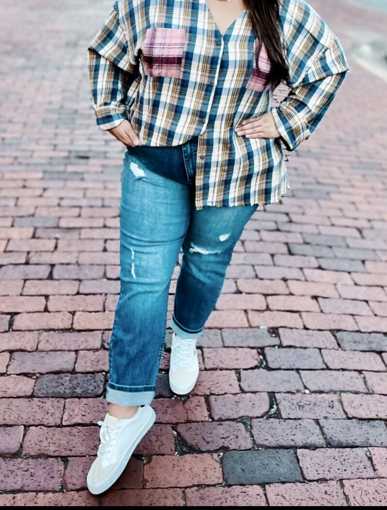 Lotus Cutout Jeans - Deadwood South Boutique & Company LLC