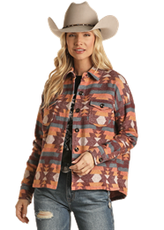 Rock & Roll Ladies Maroon Aztec Shirt Jacket-Jackets-Deadwood South Boutique & Company-Deadwood South Boutique, Women's Fashion Boutique in Henderson, TX