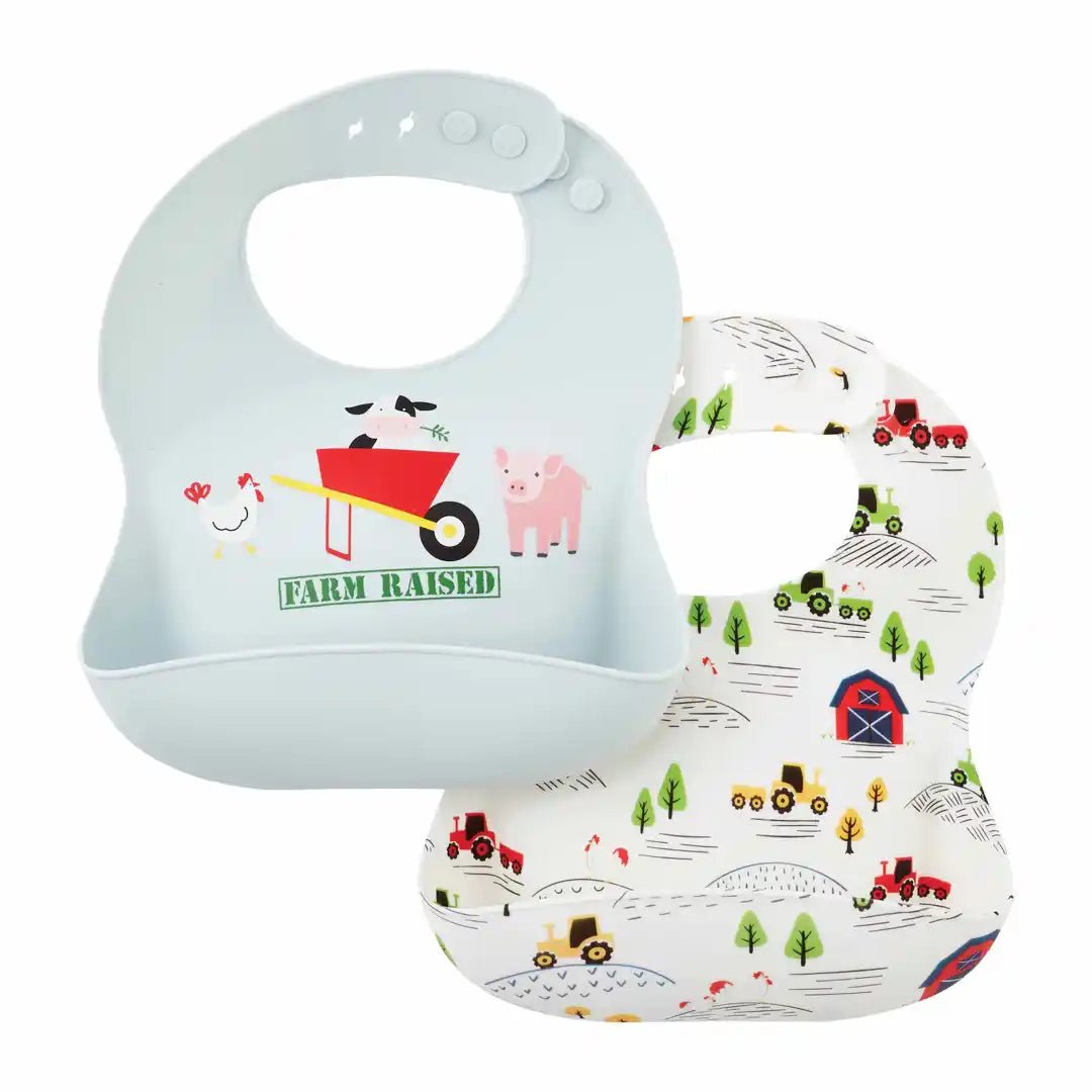 Mud Pie Farm Silicone Bib Set - Deadwood South Boutique & Company LLC
