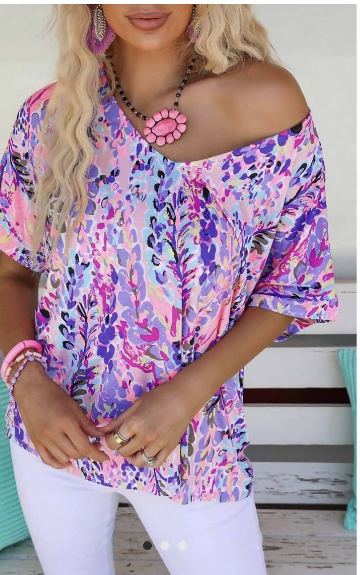 Painted Garden Blouse - Deadwood South Boutique & Company LLC