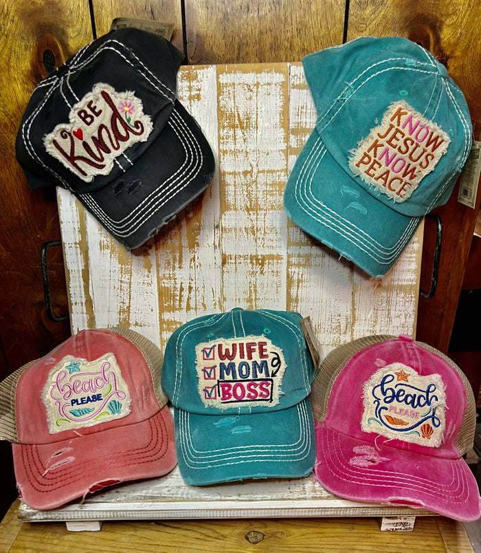 Denim Caps-Hats-Vintage Cowgirl-Deadwood South Boutique, Women's Fashion Boutique in Henderson, TX