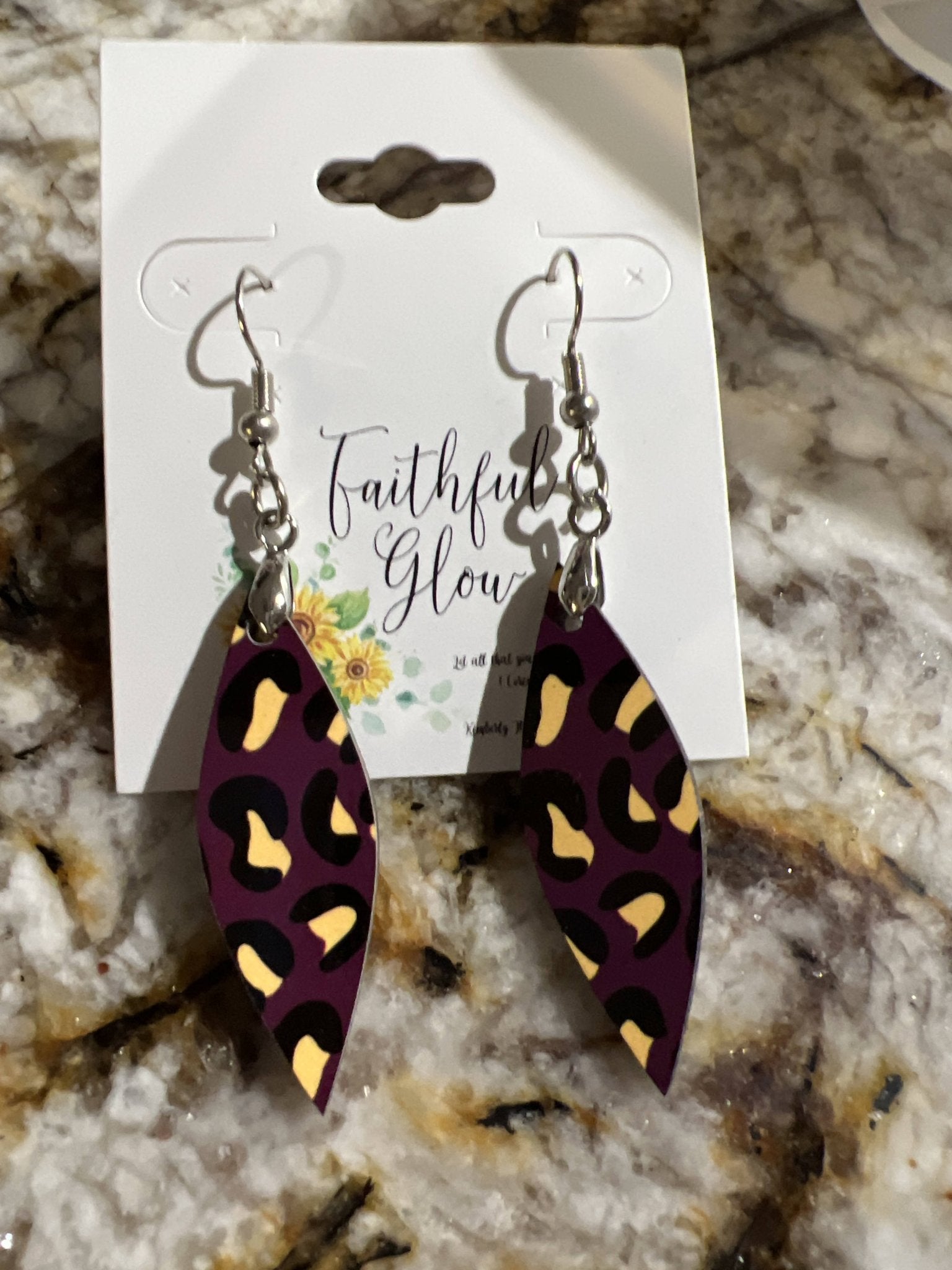 Sublimated Long Tear Drop Earrings - Deadwood South Boutique & Company LLC