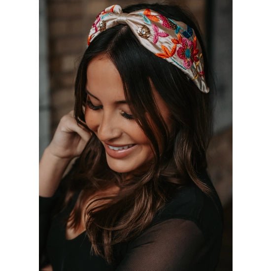 The Embroidered Headband - Deadwood South Boutique & Company LLC